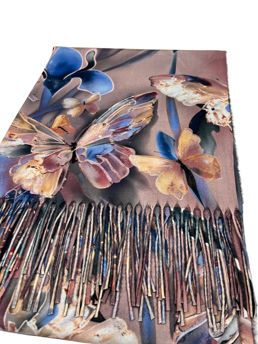 Šalikas Drugelių sapnas rožinis