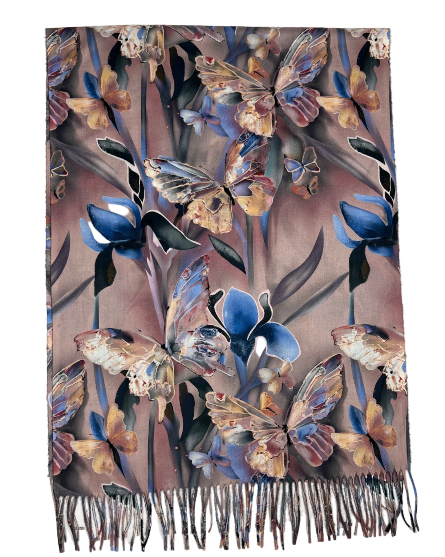 Šalikas Drugelių sapnas rožinis