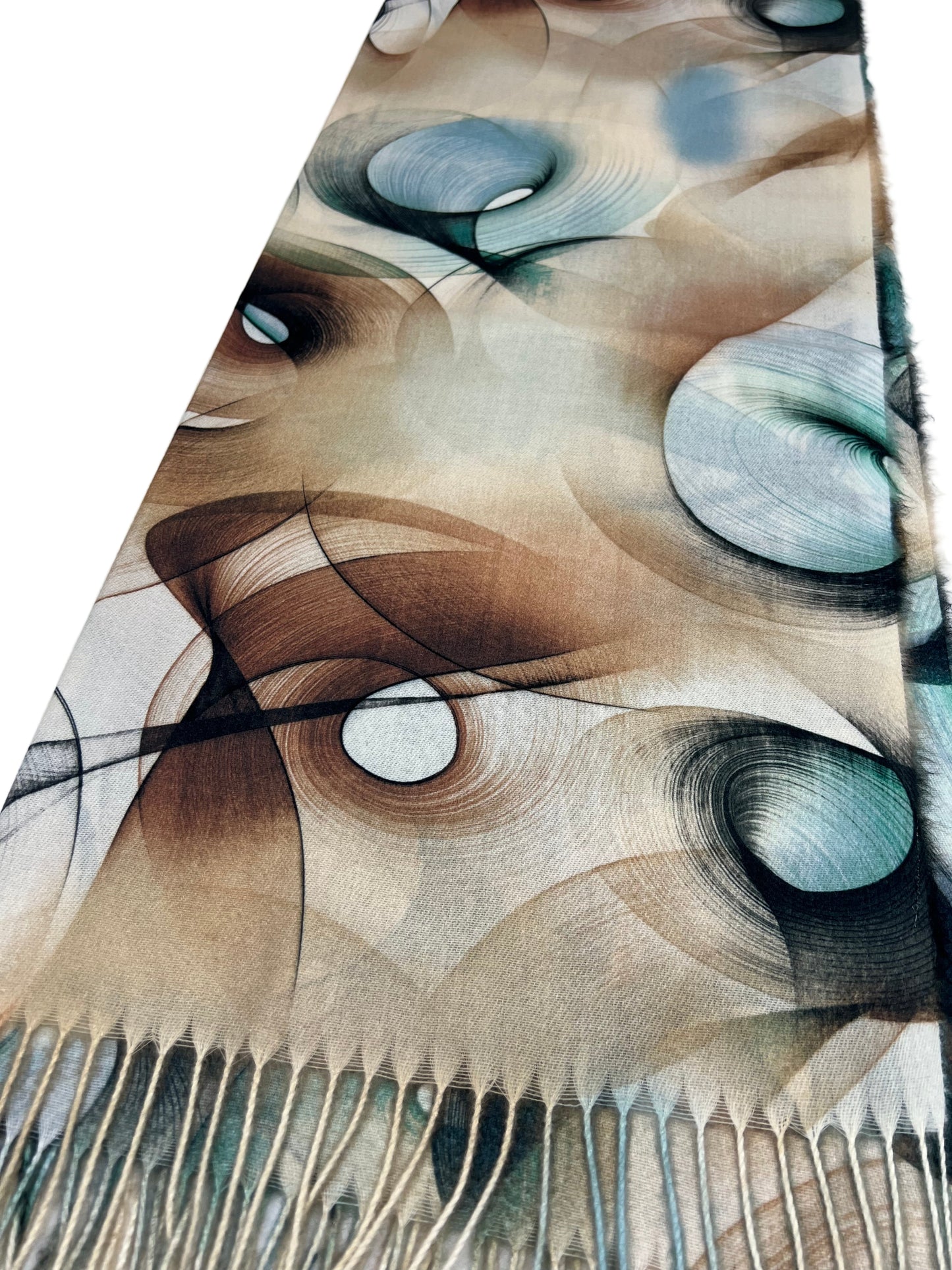 Šalikas Abstrakti Svaja smėlio–rudas