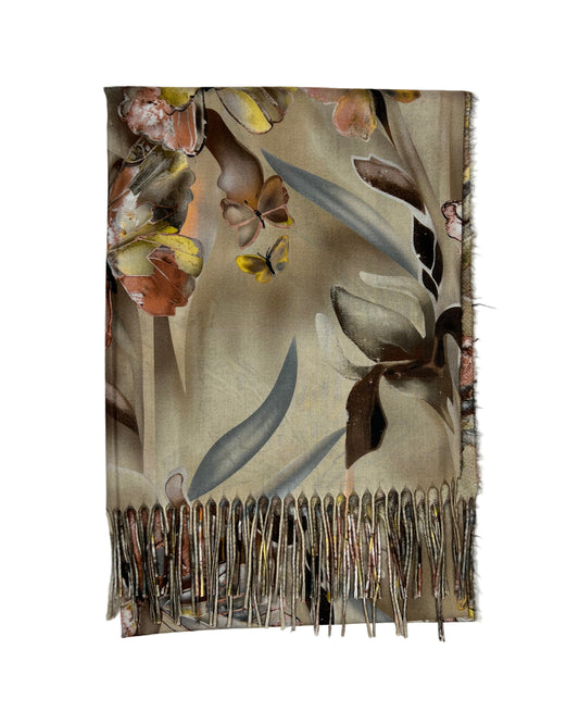 Šalikas Drugelių sapnas smėlinis