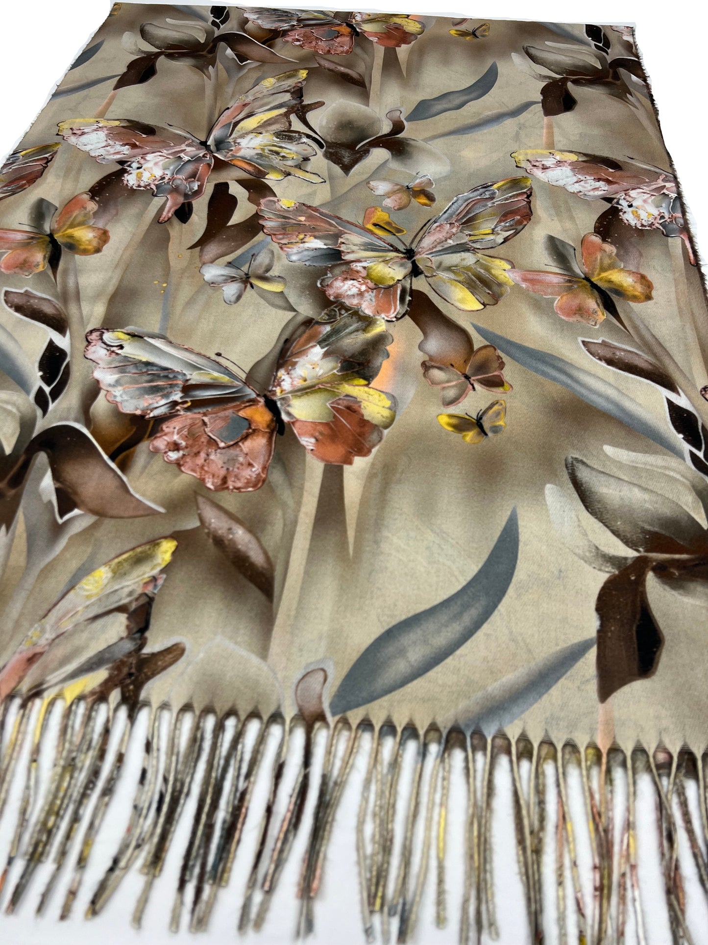 Šalikas Drugelių sapnas smėlinis