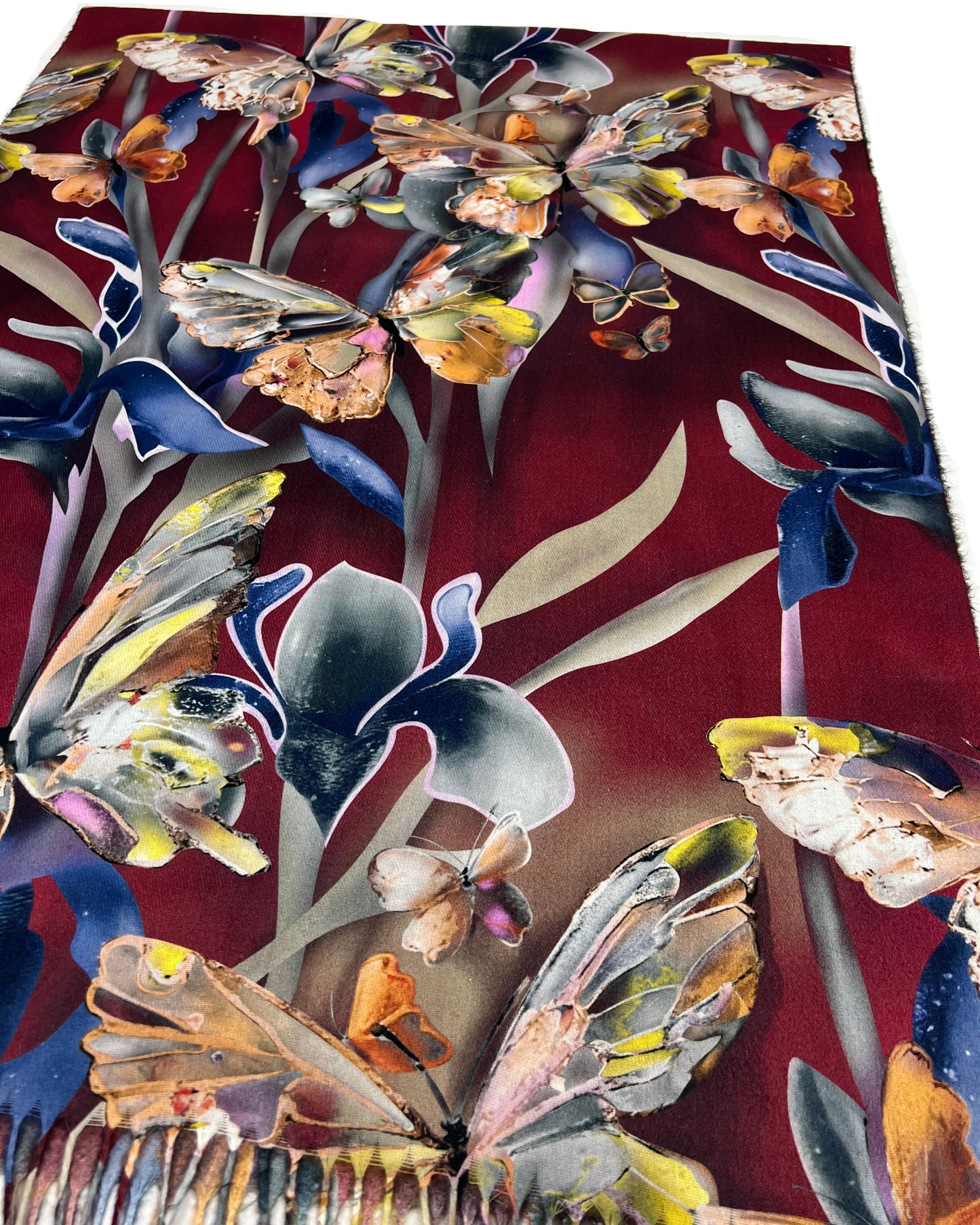 Šalikas Drugelių sapnas bordo