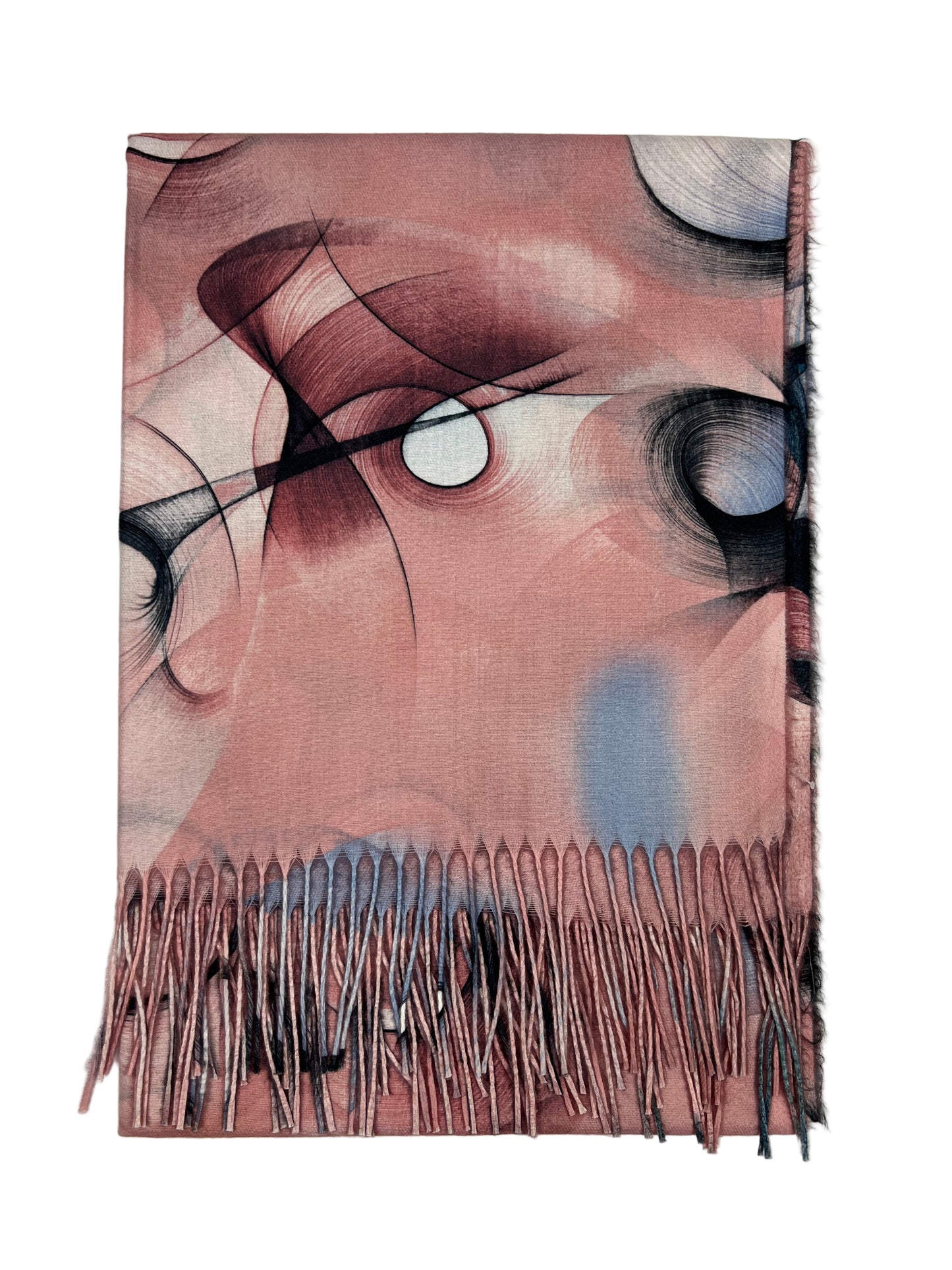 Šalikas Abstrakti Svaja ryškiai rožinis