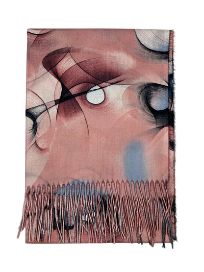 Šalikas Abstrakti Svaja ryškiai rožinis