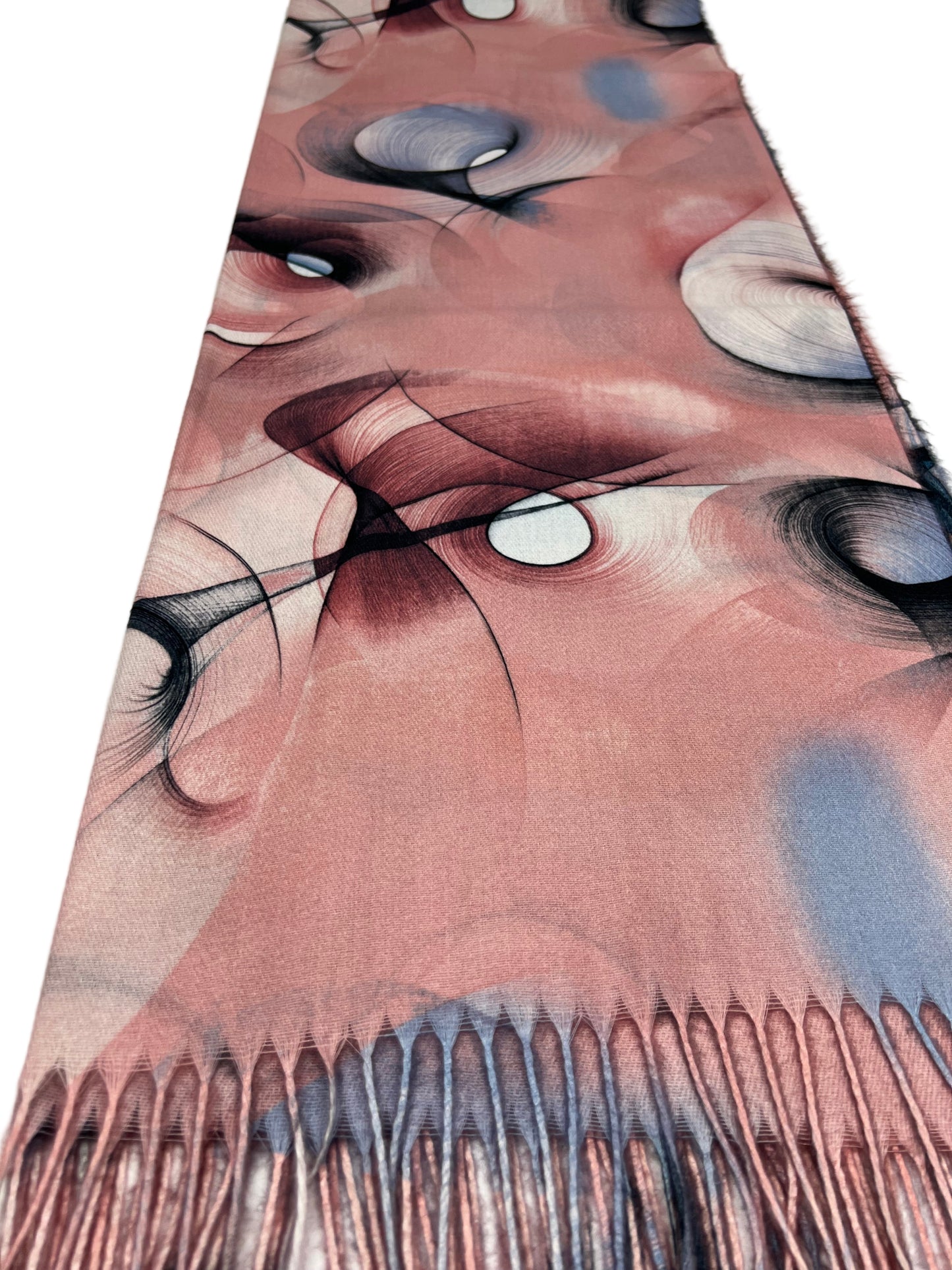 Šalikas Abstrakti Svaja ryškiai rožinis