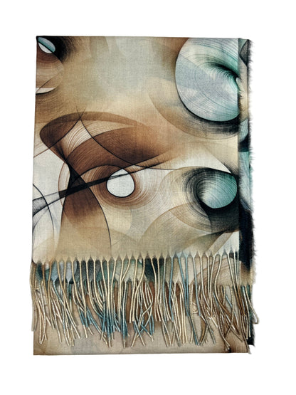 Šalikas Abstrakti Svaja smėlio–rudas