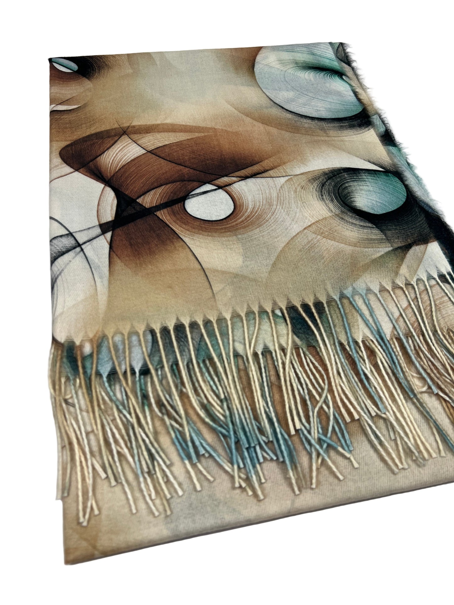 Šalikas Abstrakti Svaja smėlio–rudas