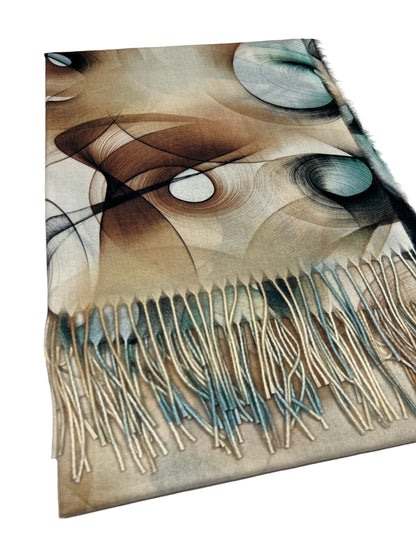 Šalikas Abstrakti Svaja smėlio–rudas