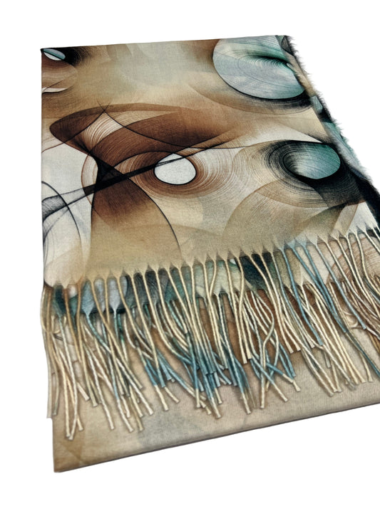 Šalikas Abstrakti Svaja smėlio–rudas