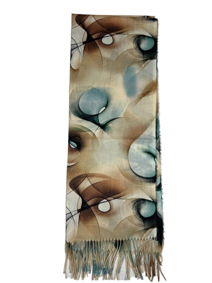 Šalikas Abstrakti Svaja smėlio–rudas