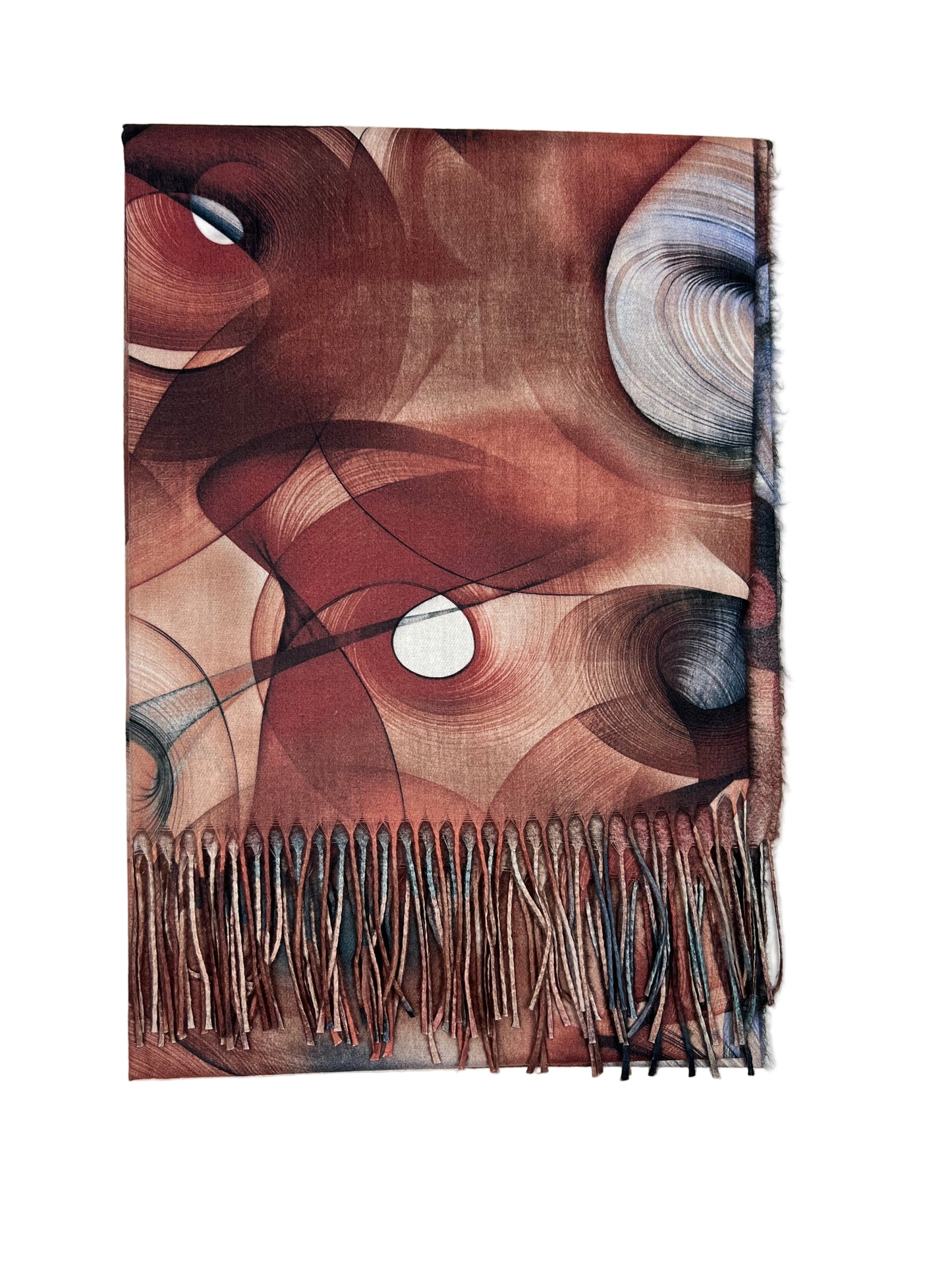 Šalikas Abstrakti Svaja raudonai rudas