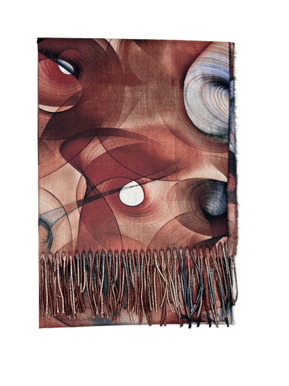 Šalikas Abstrakti Svaja raudonai rudas