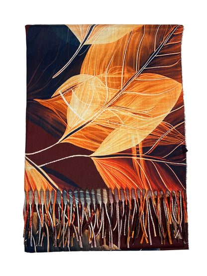 Šalikas "Rudens Dvelksmas" bordo