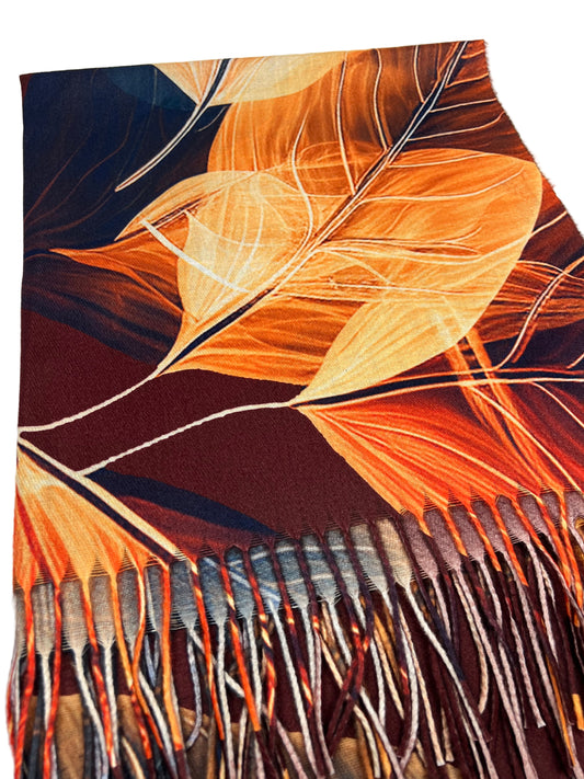 Šalikas "Rudens Dvelksmas" bordo