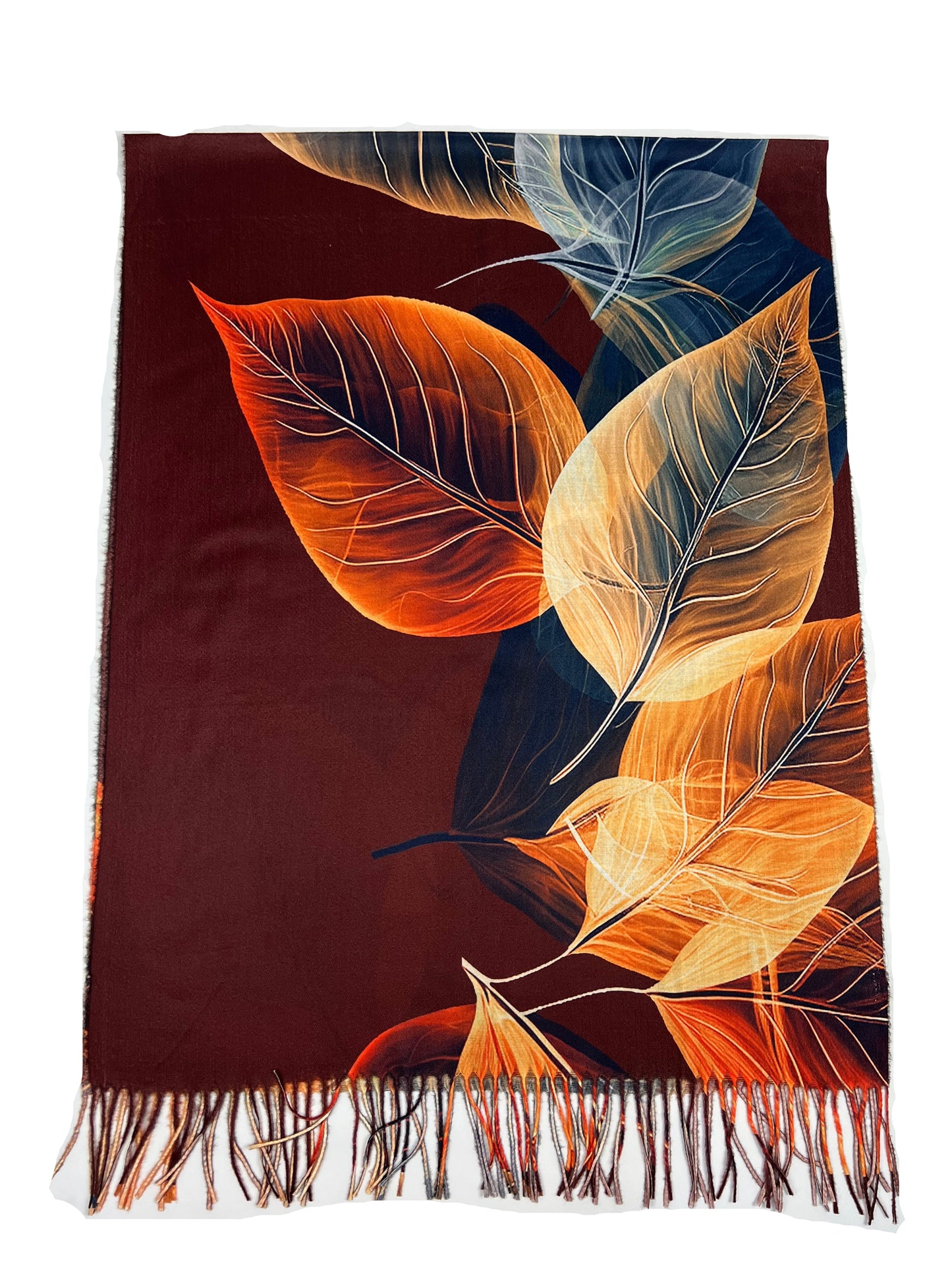 Šalikas "Rudens Dvelksmas" bordo