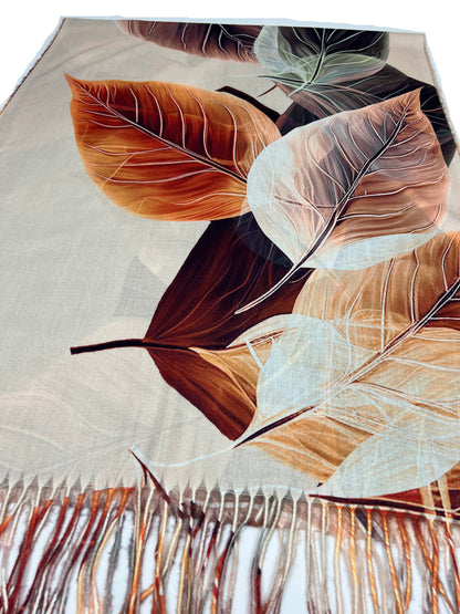 Šalikas "Rudens Dvelksmas" Šviesiai smėlinis