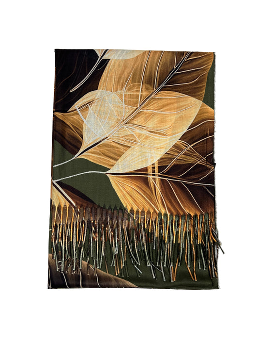 Šalikas "Rudens Dvelksmas" Tamsiai žalias