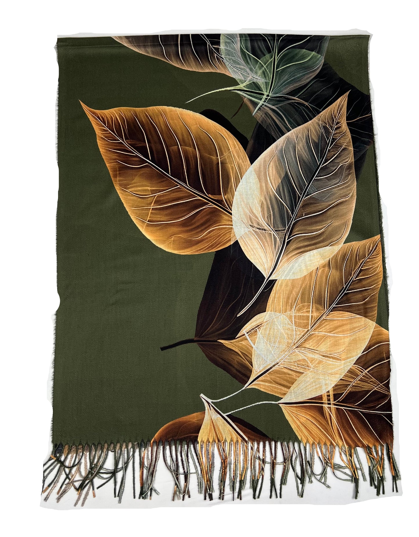 Šalikas "Rudens Dvelksmas" Tamsiai žalias